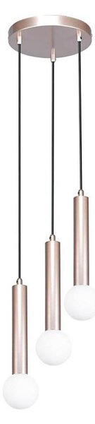 ITALUX PND-33574-3-CF - Lampadario a sospensione FILANO con cavo, 3xG9/5W/230V, finitura oro rosa