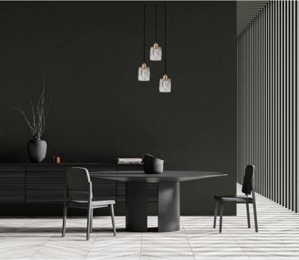 ITALUX PND-40813-3R-BK-HBR - Lampadario sospeso a cavo TORNO 3xE14/40W/230V nero/oro