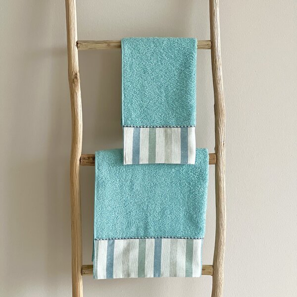 Set asciugamani bagno a Righe by Zanetti Home Tiffany