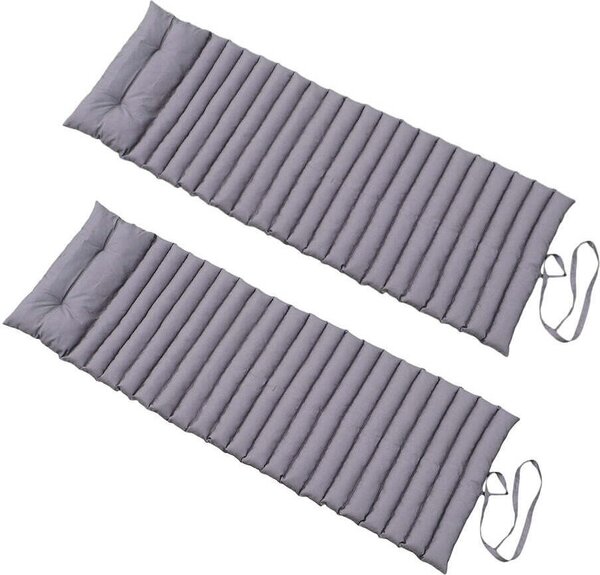 Set di 2 materassi prendisole 180 cm grigio antracite Red deco 2X SORMIOU GRIS ANTHRACITE