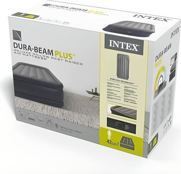 Materasso gonfiabile, Intex Deluxe Pillow Rest Raised, 1 persona, 100 x 190 cm, Fiber Tech