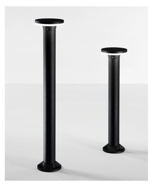 VIALE PALO DA ESTERNI ALLUMINIO CORTEN O NERO IP65 H60 E H80 CM LED INTEGRATO LUCE 4000K DESIGN MODERNO