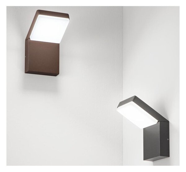 NINJA APPLIQUE DA ESTERNO IP65 LED 20W LUCE 4000K CORTEN, ANTRACITE E NERA DESIGN MODERNO