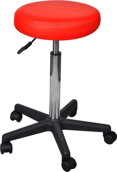 Sgabello da ufficio rosso The Living Store