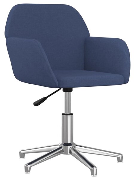 Sedia da Ufficio Girevole Blu in Tessuto