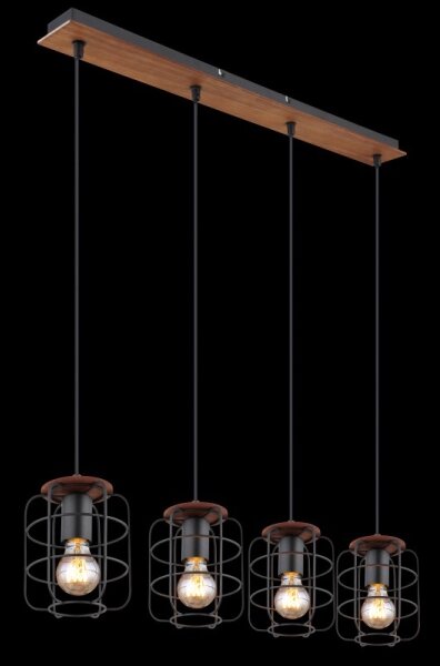 Globo 54037-4H - Lampadario a sospensione WILLA su cavo 4xE27/40W/230V