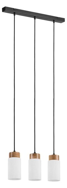 Lampadario sospeso su cavo MARKUS 3xE27/15W/230V nero/rovere