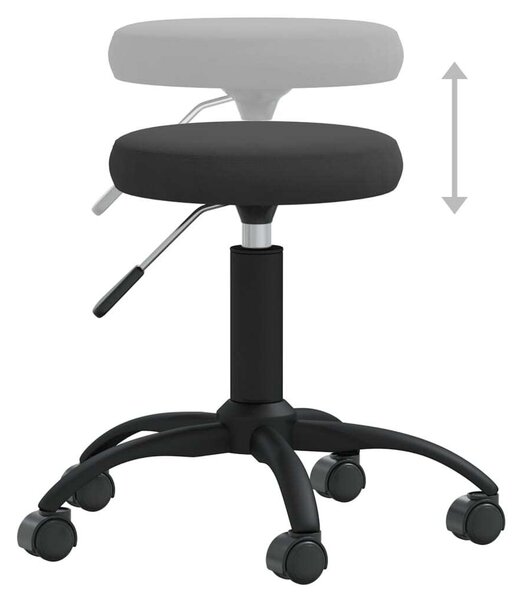 VidaXL Sedia da ufficio girevole in velluto nero