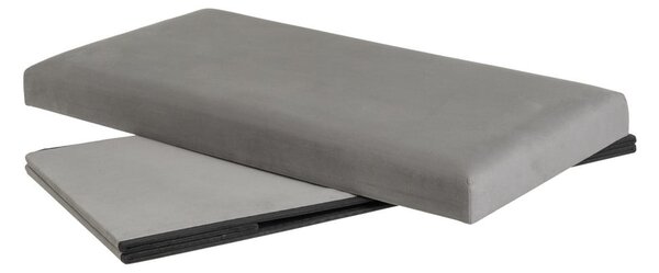 Poggiapiedi in velluto grigio chiaro Estela - Casa Selección