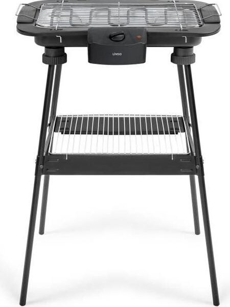 Barbecue elettrico nero da 2200 w su gambe Livoo DOM506