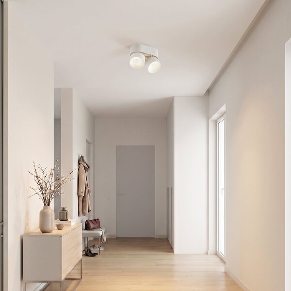 Plafoniera PRIOS, Rotari basic, dimmerabile, Bianco, Soggiorno, Metallo, Moderno