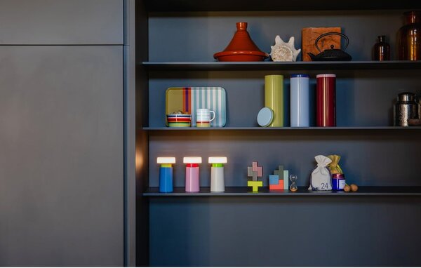 Lampada da tavolo a LED dimmerabile blu (altezza 17,5 cm) Victoria - Remember