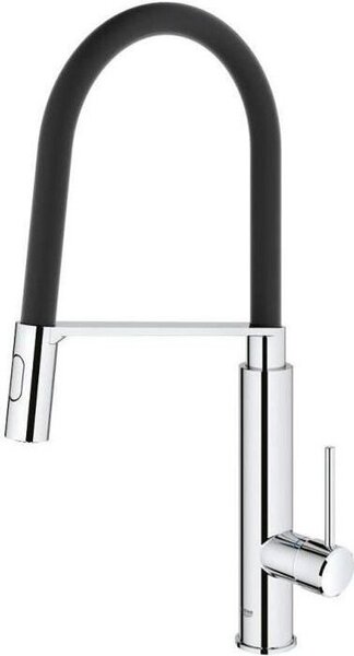 Miscelatore per lavello, GROHE Concetto 31491000, bocca professionale, rotazione a 360°, limitatore di temperatura, limitatore di portata, GROHE StarLight cromato