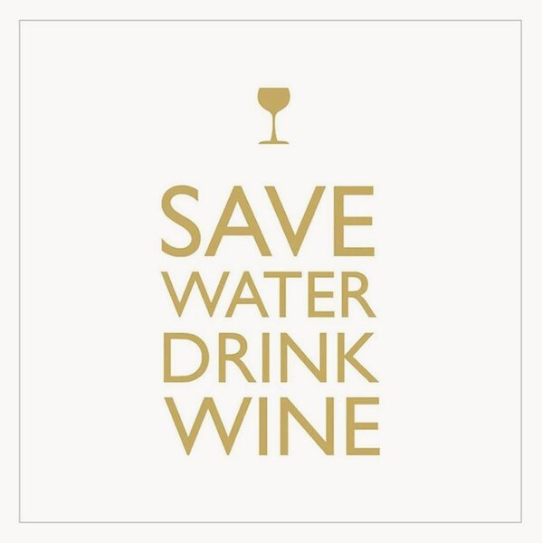Set di 40 tovaglioli di carta Save Water