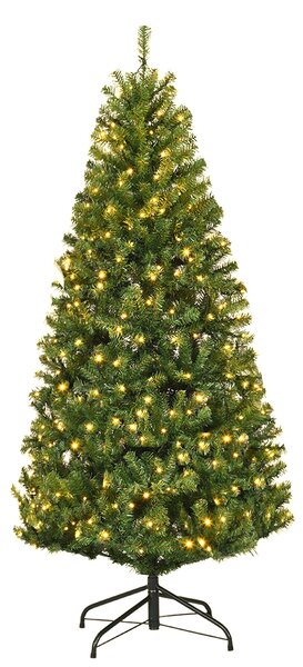 Costway Albero di natale artificiale 120cm in PVC con 100 LED, 300 rami, supporto in metallo