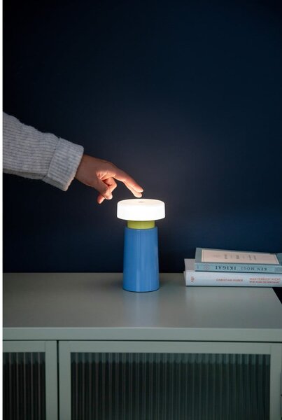 Lampada da tavolo a LED dimmerabile blu (altezza 17,5 cm) Victoria - Remember
