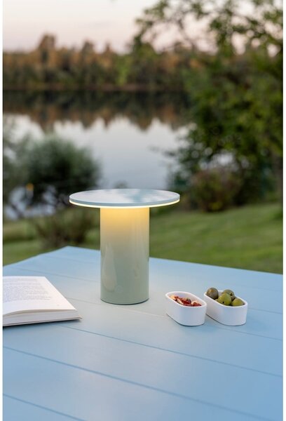 Lampada da tavolo LED dimmerabile verde menta (altezza 18 cm) Fungo - Remember