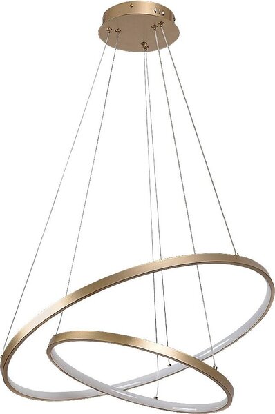 Rabalux Lampada a sospensione LED dorata Beliza 600 mm 75 W CCT con telecomando 72348
