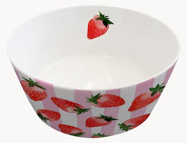 Ciotola piccola in New Bone China Strawberry & Stripes