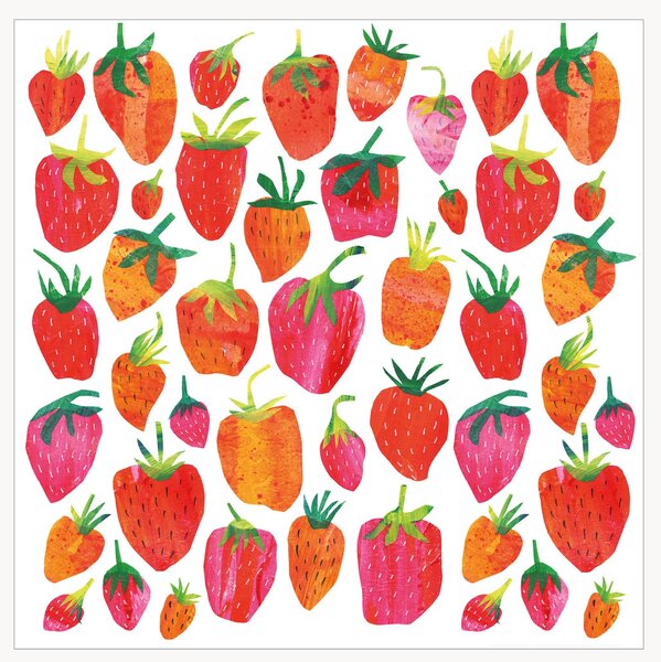 Set di 40 tovaglioli di carta Strawberry Collage