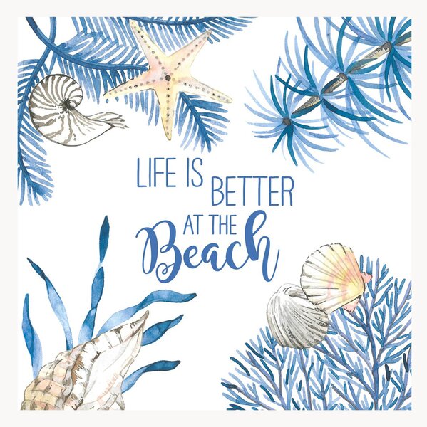 Set di 40 tovaglioli di carta Ocean Life Is Better