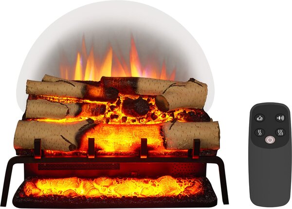 Camino elettrico da incasso BALDERIA Lily – Potenza termica fino a 1500 W, nero