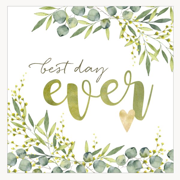 Set di 40 tovaglioli di carta Best Day Ever