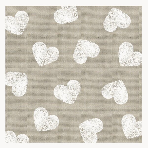 Set di 40 tovaglioli di carta Fashion Hearts