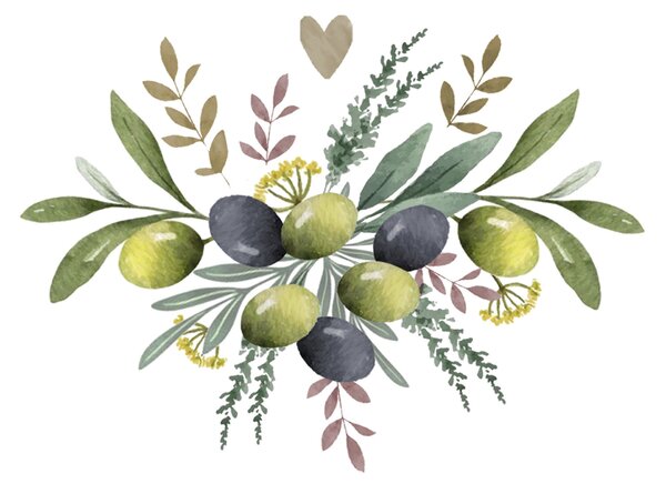 Set di 40 tovaglioli di carta Olives & Herbs