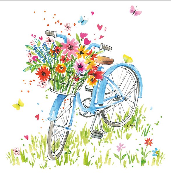 Set di 40 tovaglioli di carta Ride My Bike