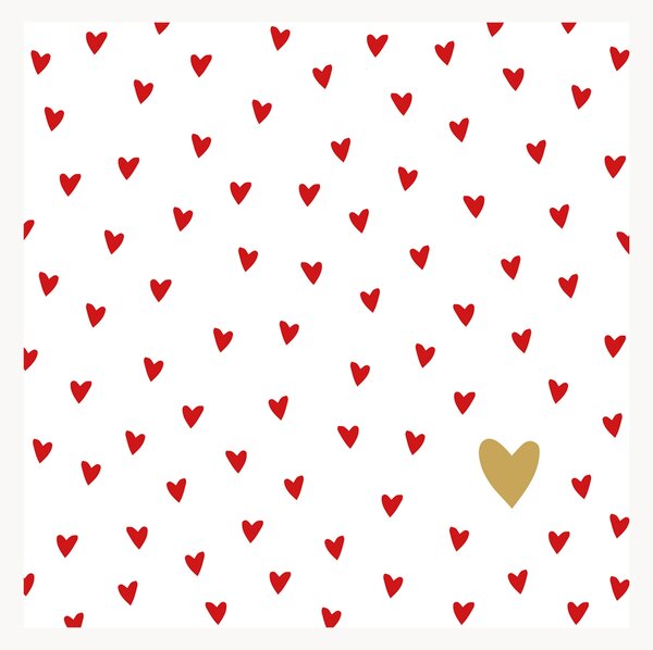 Set di 40 tovaglioli di carta Little Hearts