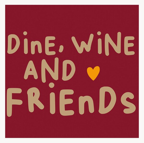 Set di 40 tovaglioli di carta Wine, Dine, Friends