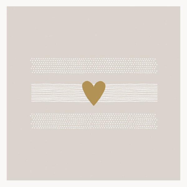 Set di 40 tovaglioli Heart Of Gold