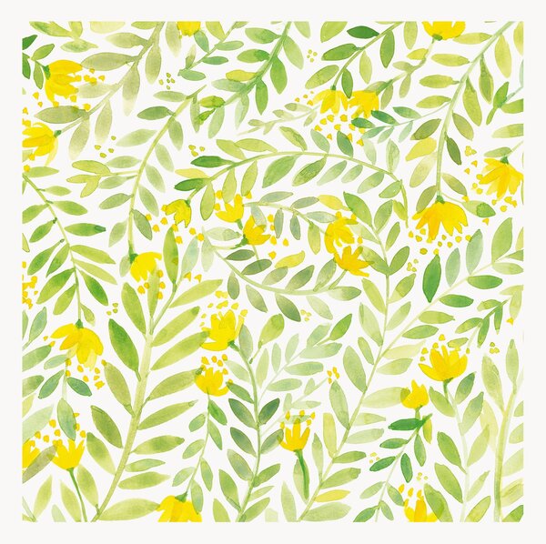 Set di 40 tovaglioli di carta Yellow Blossoms