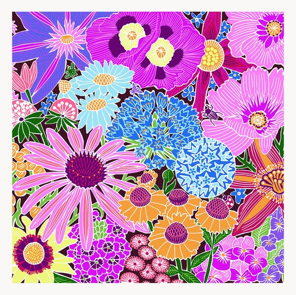 Set di 40 tovaglioli di carta Flower Burst