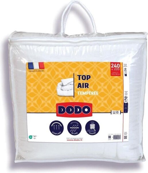 Piumino temperato - DODO - TOP AIR - 220 x 240 cm - 300 g/m² - Bianco