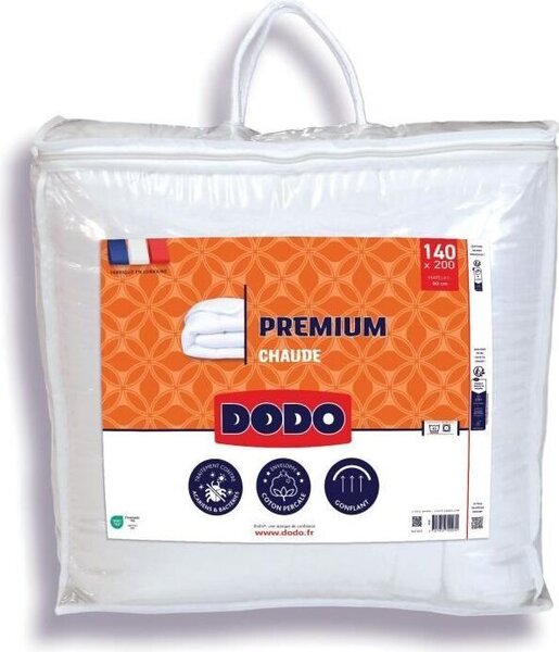 Piumino caldo - DODO - PREMIUM - 140 x 200 cm - 250 g/m² - Bianco