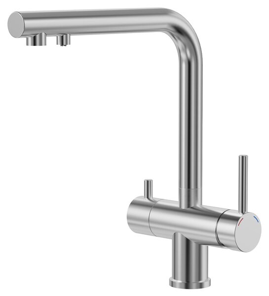 Solidchoice - Rubinetto da cucina a 3 vie con rotazione a 360° e 2 maniglie