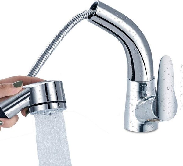 Solidchoice - Rubinetto da cucina multifunzione con sistema di sollevamento