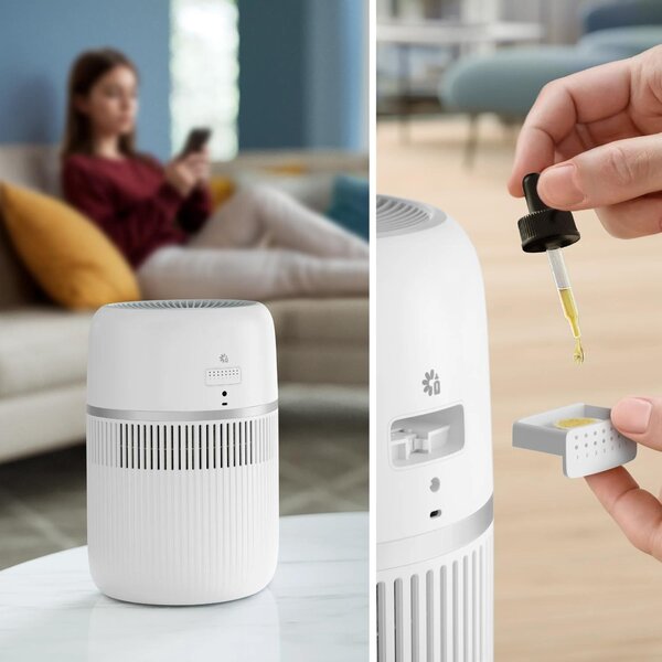 Philips Umidificatore d'Aria Ultrasonico Capacit 3.5 Litri Capacit di umidificazione 300 ml/h per Ambienti fino a 44 m2 con Timer colore Bianco -