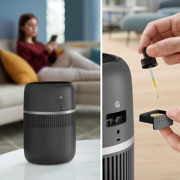 Philips Umidificatore d'Aria Ultrasonico Capacit 3.5 Litri Capacit di umidificazione 300 ml/h per Ambienti fino a 44 m2 con Timer colore Nero - H