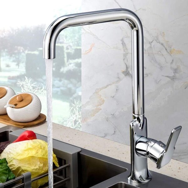 Solidchoice - Rubinetto da cucina a leva singola con rotazione a 360° in ottone