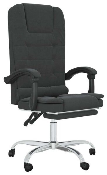 VidaXL Sedia da ufficio con funzione massaggio in Pelle finta nera