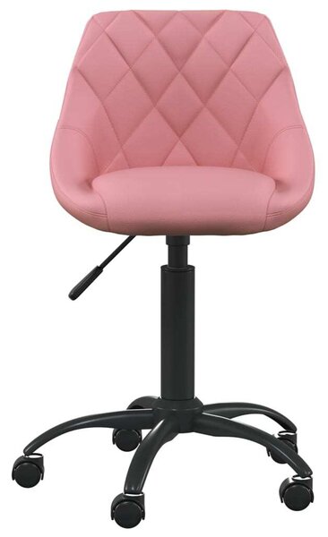 VidaXL Sedia da ufficio in velluto rosa