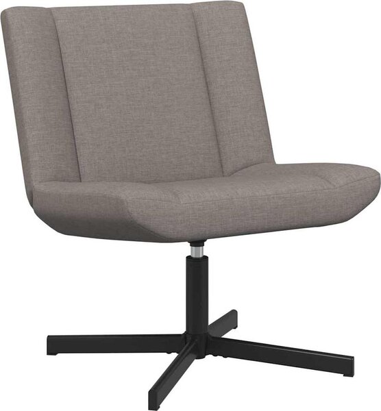 VidaXL Sedia girevole taupe 63 x 75 x 76 cm tessuto