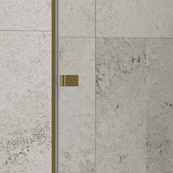 Kamalu nicchia doccia scorrevole 130 cm color oro senza telaio | knm4000g