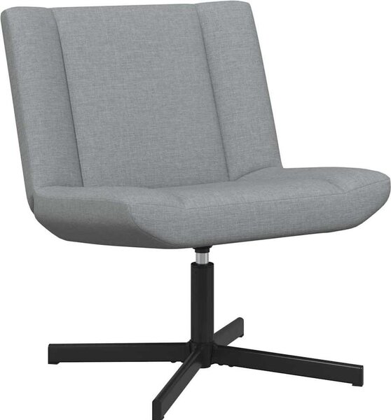 VidaXL Sedia girevole grigio chiaro 63 x 75 x 76 cm tessuto
