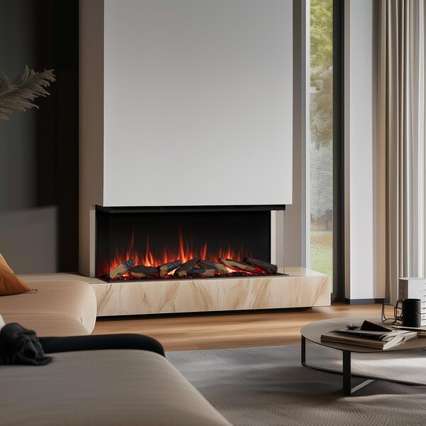 Camino elettrico da incasso BALDERIA Athena 52 – Potenza termica fino a 1500 W, nero
