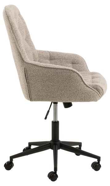 Sedia da ufficio Erik bouclé beige