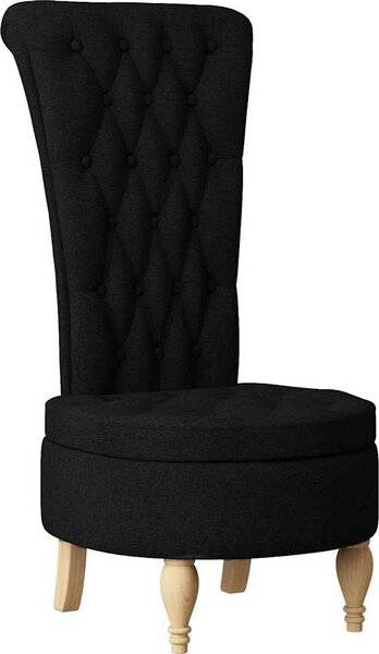 Poltrona Slipper Nero 56,5 x 70 x 110 cm Tessuto